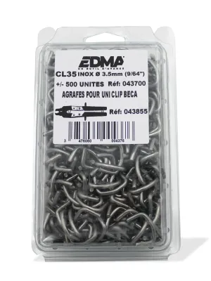 AGRAFE CL 35 - Inox AISI 304 - x 500 pcs
