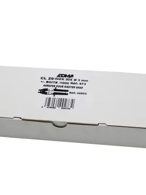 AGRAFE CL 29 - Inox AISI 304 - x 1000 pcs