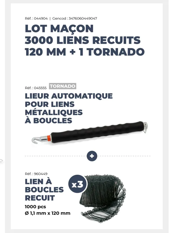 Produit LOT MACON - LIENS 960449 X3 + 1 TORNADO Image
